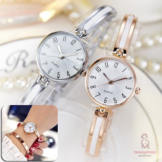 Đồng hồ quartz nữ đính hột xoàn dây thép không gỉ