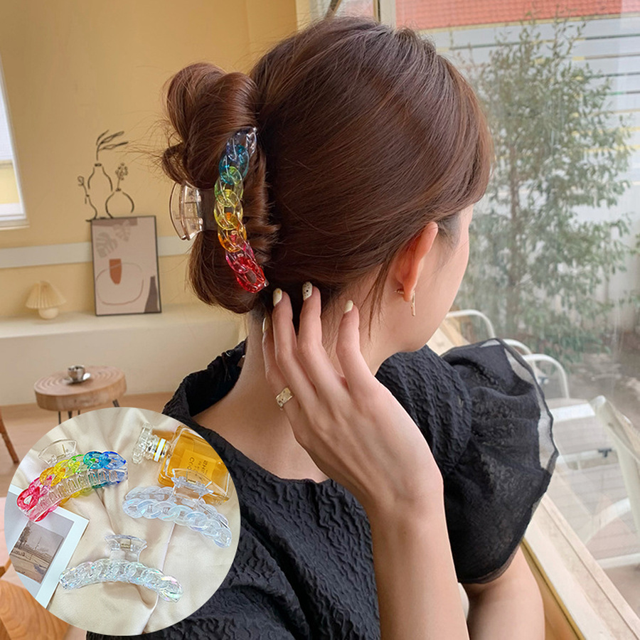 Kẹp tóc nhựa trong suốt thời trang phong cách Hàn Quốc dành cho nữ