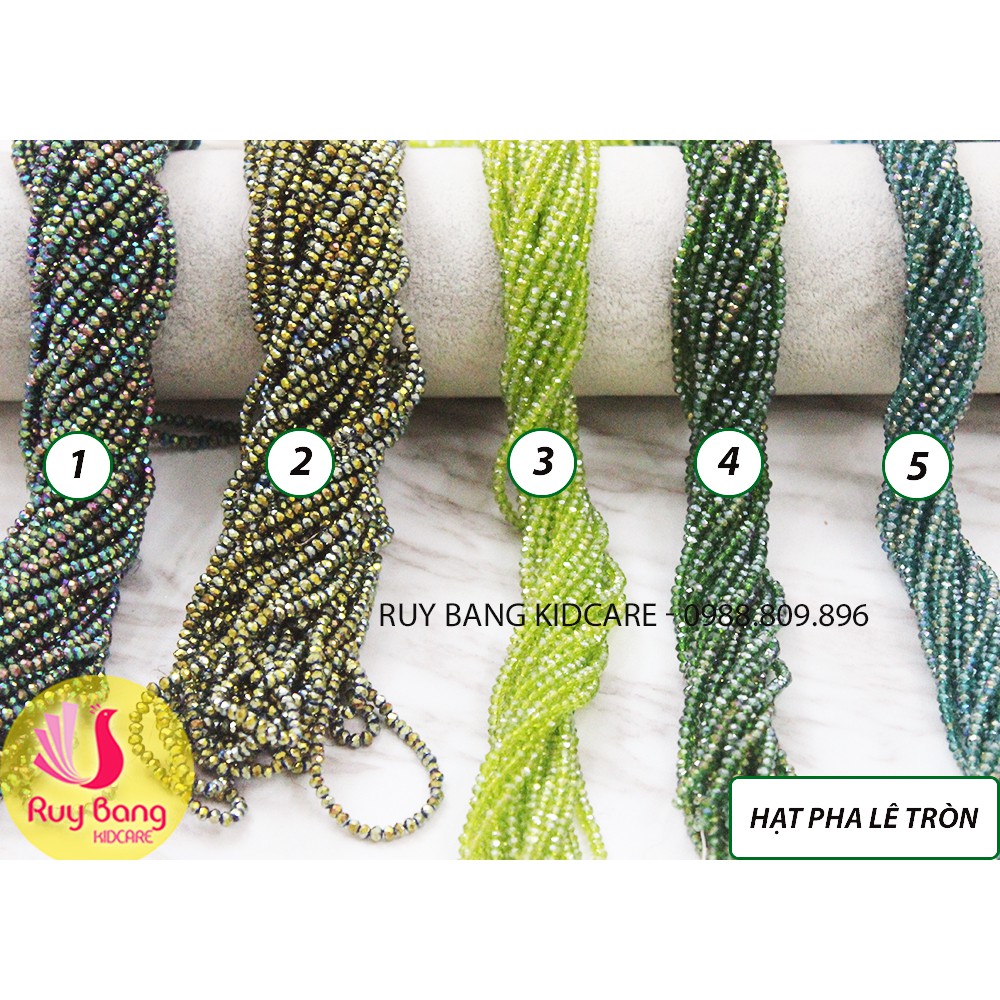 Hạt đá pha lê hình tròn 2mm