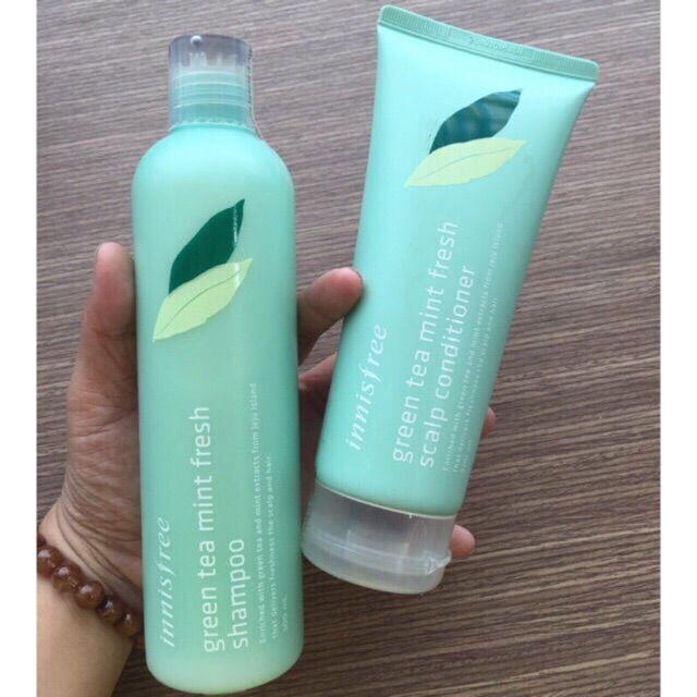 Set Dầu Gội-Xả Innisfree Green Tea Mint Fresh 