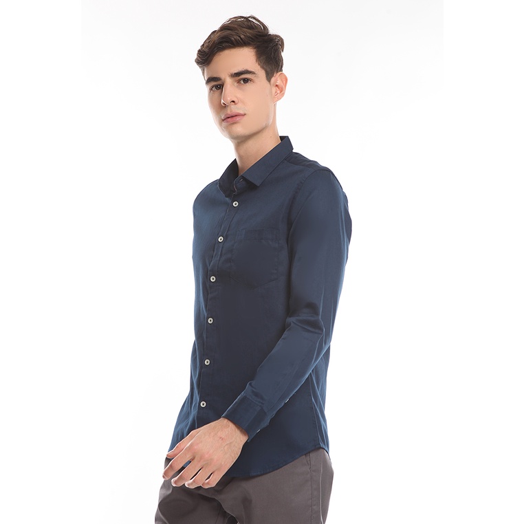 Moc SLIM FIT VERISH BESTBUY-NAVY Áo sơ mi nam dài tay