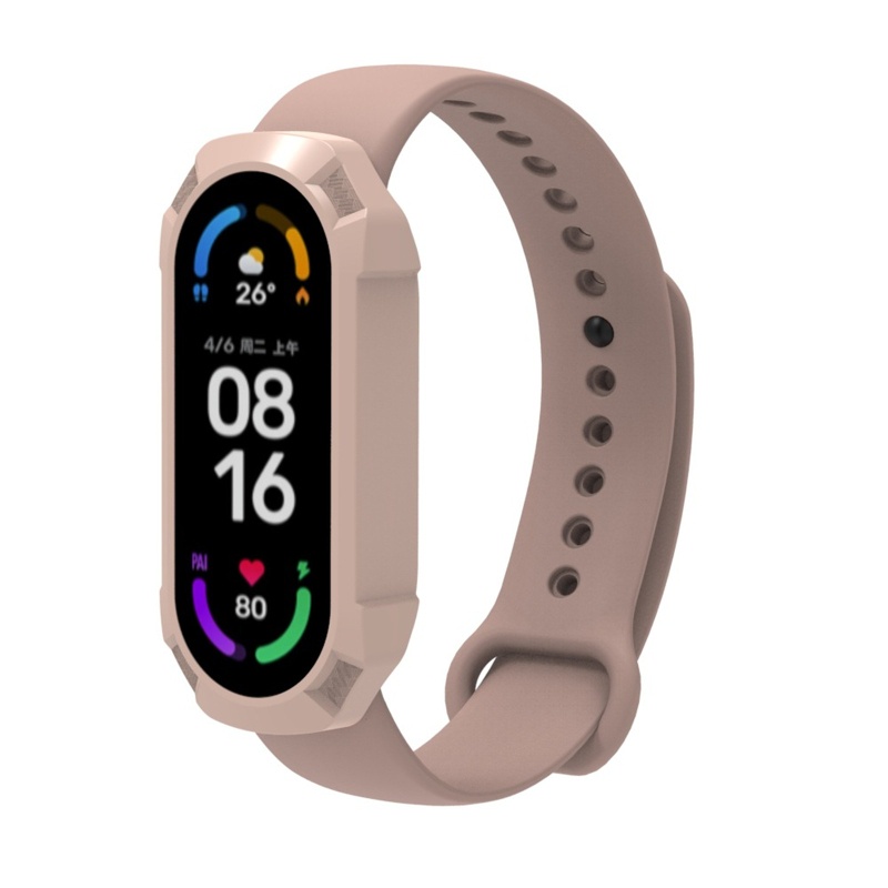 Ốp Bảo Vệ Cho Đồng Hồ Đeo Tay Mi band 6 6 5 4 3 PC + Kính Mi band 5 6 mi6 band6