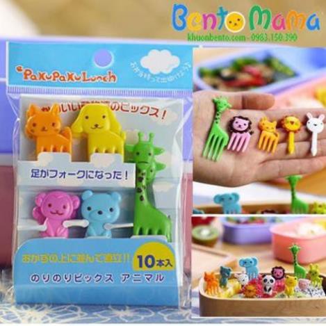 Set 10 xiên trang trí hoạt hình ngộ nghĩnh - Cao cấp