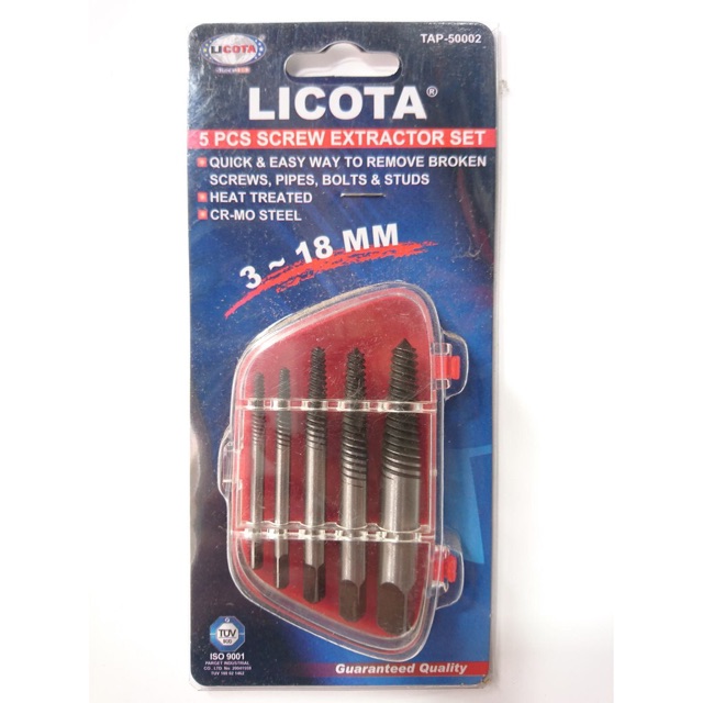 TAP-50002 Bộ dụng cụ mở ốc gãy Licota
