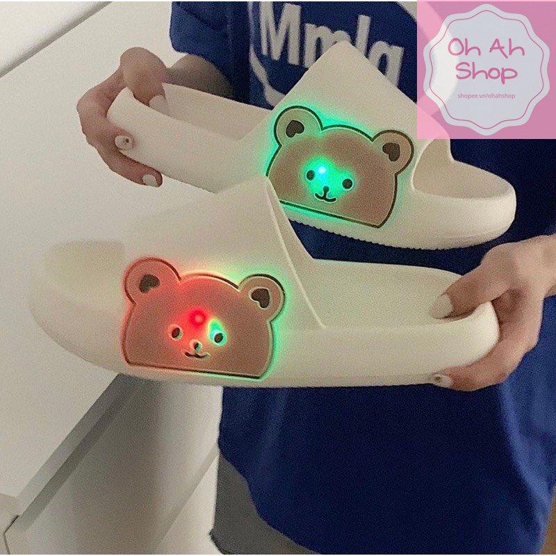 🍓  Dép gấu phát sáng xinh xắn Dễ Thương Loại 1 Chính Hãng Dép Couple Cặp Đôi