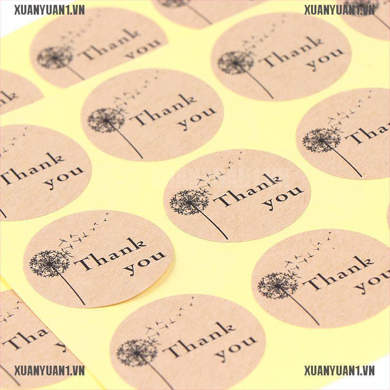 [XUANYUAN1] 120 Miếng Dán Niêm Phong Quà Tặng In Chữ thank you