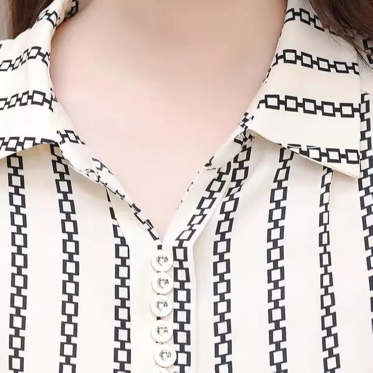 Áo sơ mi chiffon thời trang cho phụ nữ trung niên