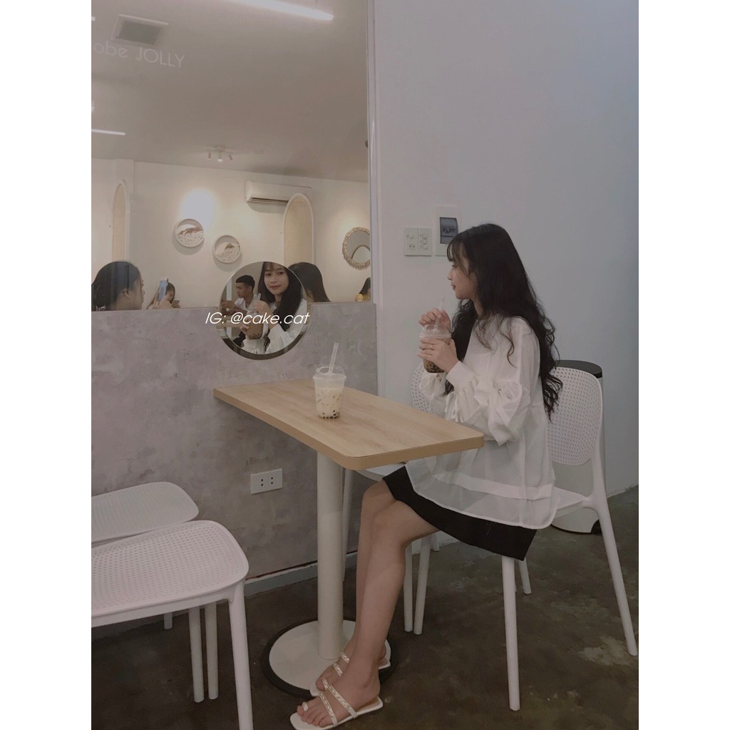 [CÓ SẴN - VIDEO THẬT] Áo voan babydoll tay bồng thắt nơ tay