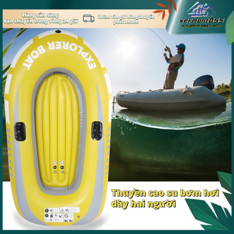 Hàng Hot Thuyền kayak bơm hơi PVC 2 người chèo thuyền bơm hơi Vermont055 Hàng giao ngay