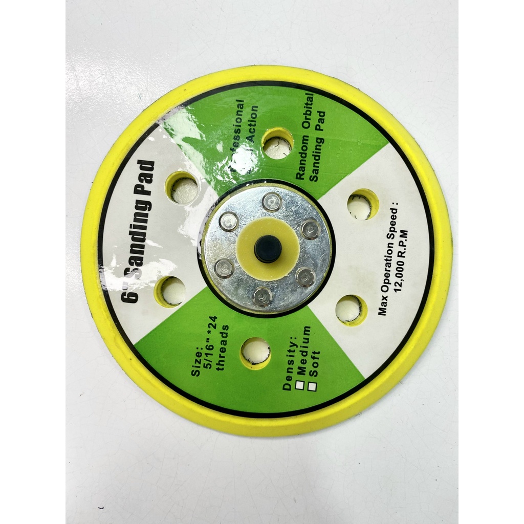 Giấy nhám tròn PACO 150mm , 6 lỗ, 15 lỗ màu vàng - Nhám Gold C750 chuyên chà xe hơi - hiệu PACO Hàn Quốc
