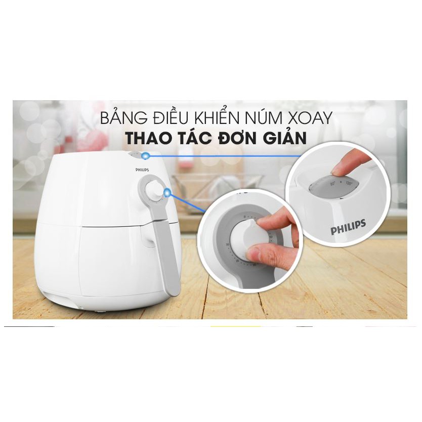 Nồi chiên không dầu Philips 3 lít - HD9216 - Hàng chính hãng