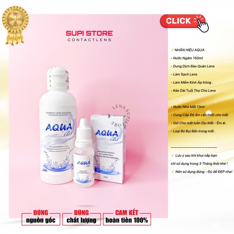 COMBO nước Ngâm Và nhỏ Mắt AQUA
