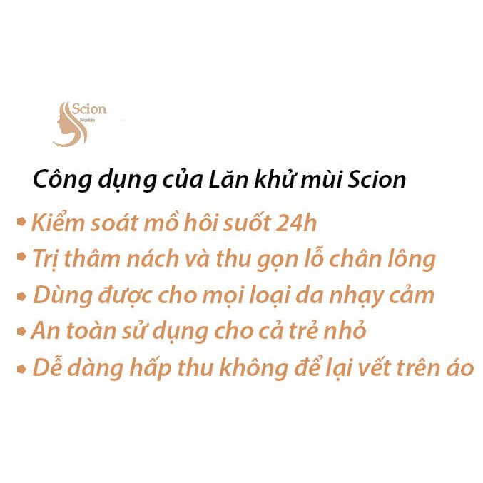 Lăn khử mùi trị hôi nách của mỹ Scion Nuskin