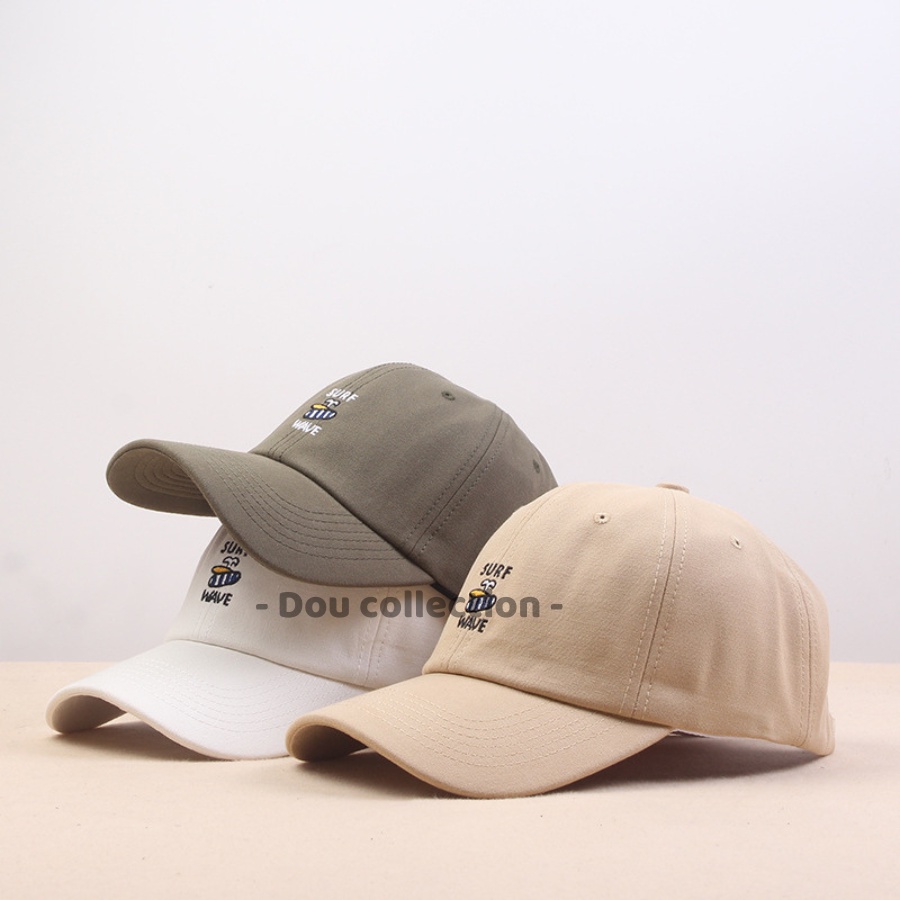 Mũ Lưỡi Trai (Nón Kết) Unisex Thiêu Logo Hình &quot;SURF WAVE&quot; - Chất Liệu Cotton - Mã NV042