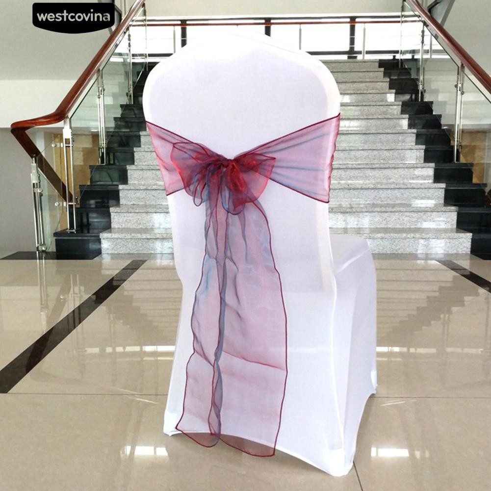 Dây ruy băng mỏng dùng thắt nơ trang trí ghế trong đám cưới