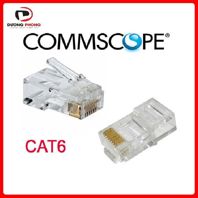 Hạt mạng RJ 45 Cat6 Commscope (Hộp 100 chiếc) P/N:6-2111-989 - Hàng chính hãng