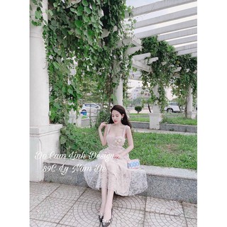 ĐẦM REN XOÈ HAI DÂY (KÈM VIDEO HÌNH THẬT)
