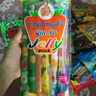 4 bịch Thạch rau câu Jelly đủ vị trái cây dạng que ngon tuyệt