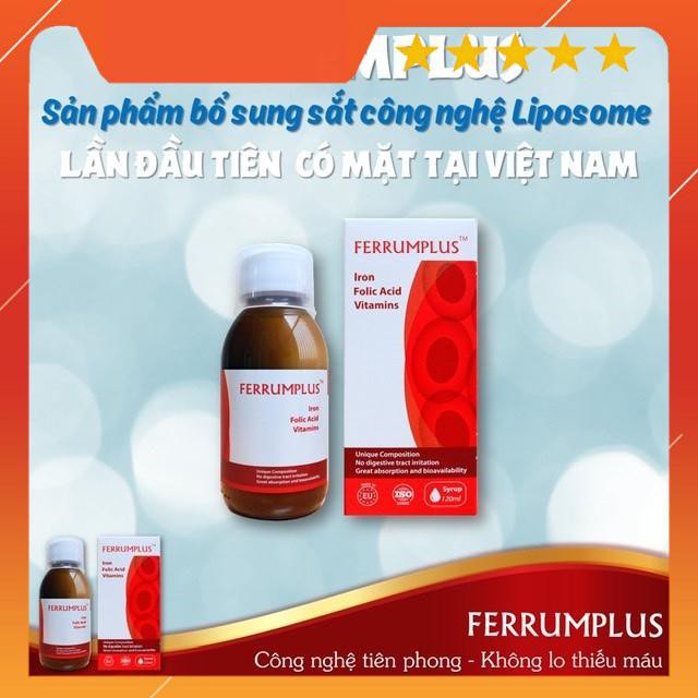 Siro Ferrumplus 120 ml (Chính hãng)- Bổ sung Sắt cho người thiếu máu, không tanh, | Thế Giới Skin Care
