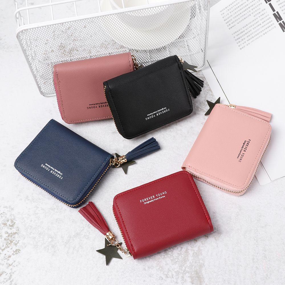 ME Ví Da PU Nhỏ Đựng Thẻ 4 Kiểu Dễ Phối Đồ Cho Nữ Giá Đỡ