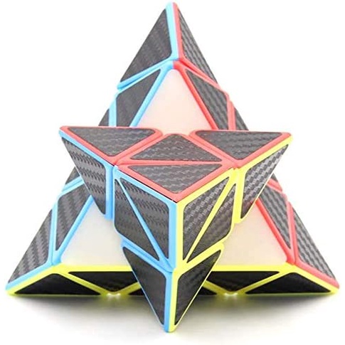 Khối rubik 3x3 bằng sợi carbon hình kim tự tháp độc đáo cho trẻ em và người lớn