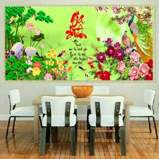 Tranh đính đá Gia Đình 110x50cm LV448