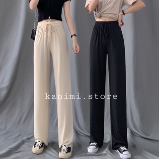 Quà tặng 1 chiếc dây buộc tóc màu ngẫu nhiên cho khách hàng - Quần ống rộng gân tăm Kanimi