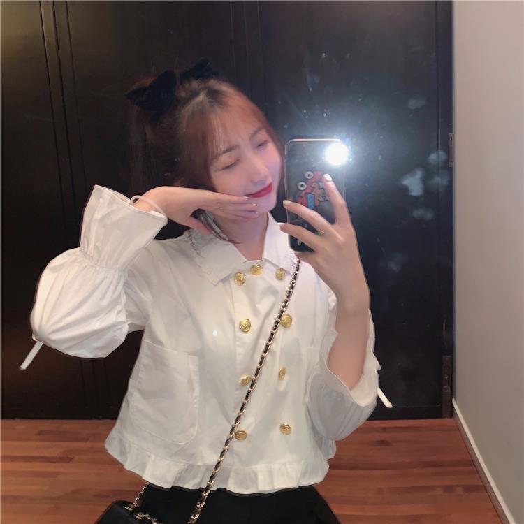 Áo Kiểu Nữ Dài Tay Cổ Chữ V Thời Trang Hàn