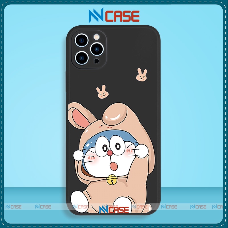 Ốp lưng điện thoại iPhone cặp đôi hoạt hình doraemon cạnh vuông silicon dẻo ip 6/6s/7/8/X/XS/XR/11/12/13/14 Pro Plus Max