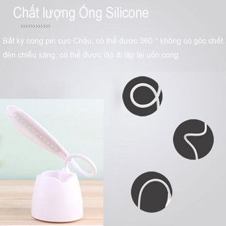 USB Sạc Đèn Bàn LED Dimmable Mắt-Chăm Sóc Đèn Học Linh Hoạt Cổ Ngỗng Bút & Giá Đỡ Điện Thoại Bàn Đèn Cho LFZ-DSNTD-PINK