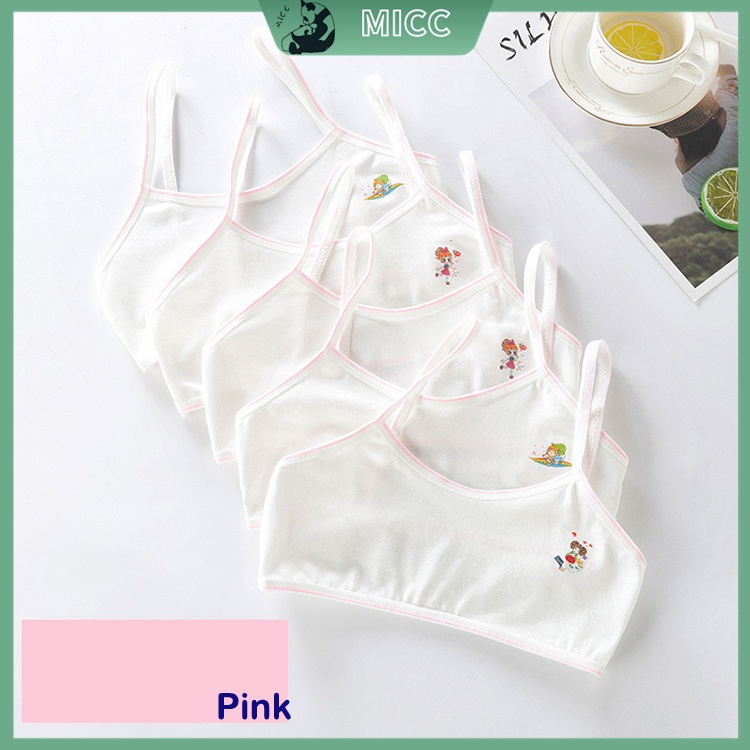 Áo Ngực Cotton Thoáng Khí Thoải Mái Họa Tiết Ngẫu Nhiên Cho Bé 8-12 Tuổi