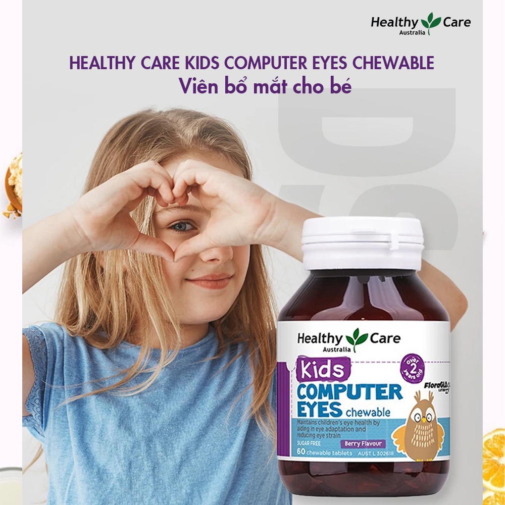 Combo 3 hộp Viên bổ mắt cho bé Healthy Care Kids Computer Eyes 60 viên