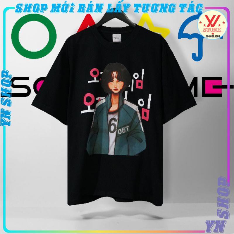 Áo thun tay lỡ ADLV SQUIDGAME trò chơi khô mực, áo phông nam nữ unisex hottrend 2021 phong cách ulzzang