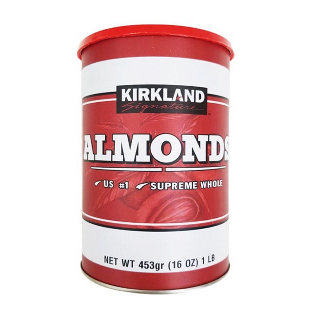 HẠNH NHÂN KHÔNG MUỐI KIRLAND - KIRKLAND SIGNATURE™ SUPREME WHOLE ALMONDS - 453GRAM