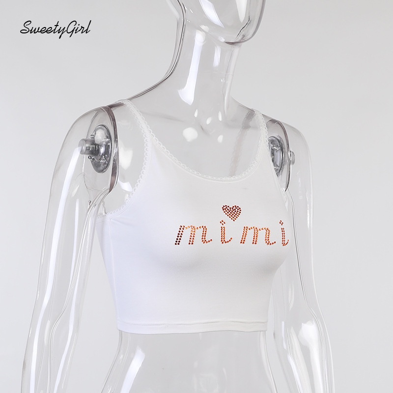 Áo Hai Dây In Chữ Thời Trang Quyến Rũ 2022 Cho Nữ