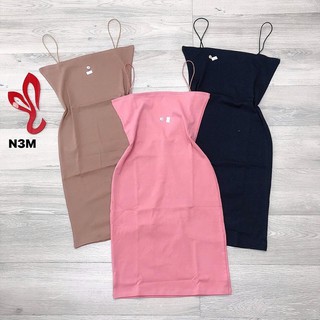 Đầm thun 2 dây ôm body phom ngắn