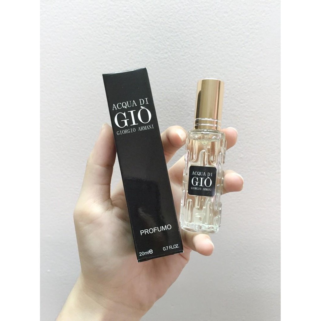 Nước hoa mini nam 20ml Đủ Mùi- Thơm Cực Lâu- Dạng Xịt- AcQua Di Gio Đen