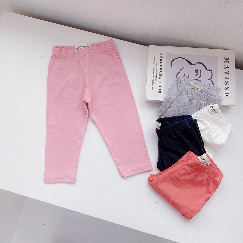 Quần leggings dài cho bé gái vải cotton spandex mềm mịn cực thoải mái và sang chảnh LILIKIDS QCD15