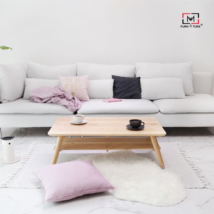 Nowship hcm - Bàn trà sofa gỗ cao su cao cấp thương hiệu MW FURNITURE - A table