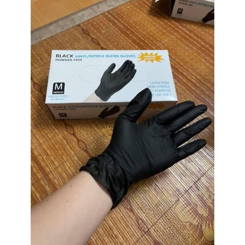 Găng tay đen hộp 100 cái