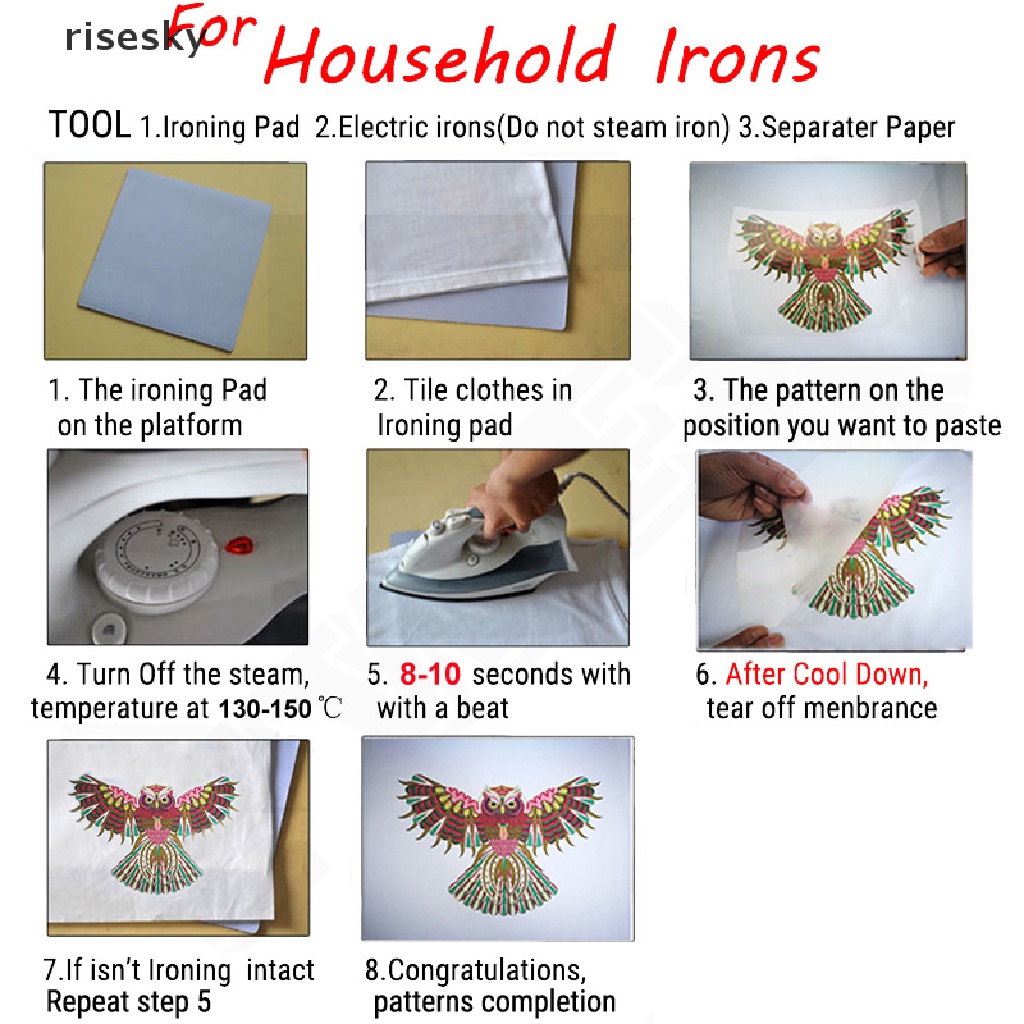 Miếng Dán Ủi Quần Áo Hình Cú Mèo Dễ Thương DIY ♨Trên đó