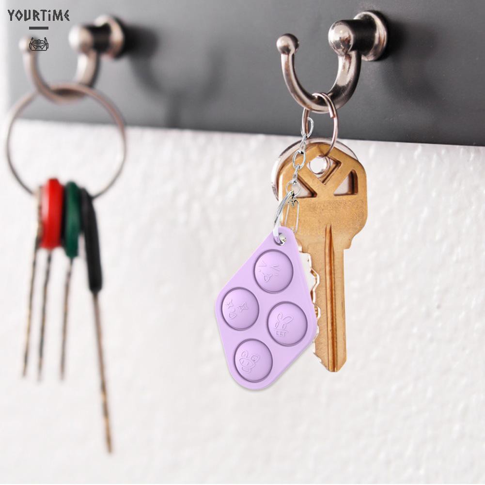 Đồ chơi Simple Dimple Fidget Toy Silicone Stress Relief  Bubble Keyring Toy