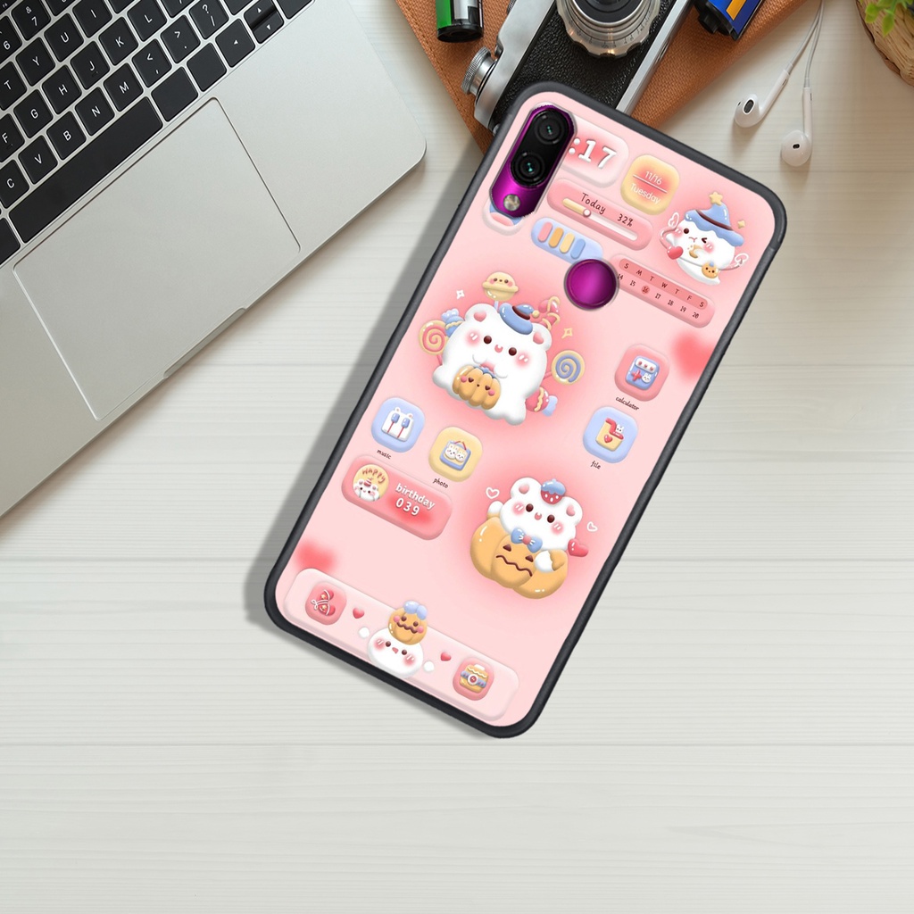 ỐP LƯNG XIAOMI REDMI 7 - REDMI NOTE 7 - REDMI NOTE 7 PRO  , IN HÌNH GẤU NÂU CHOCOLATE ĐÁNG YÊU.