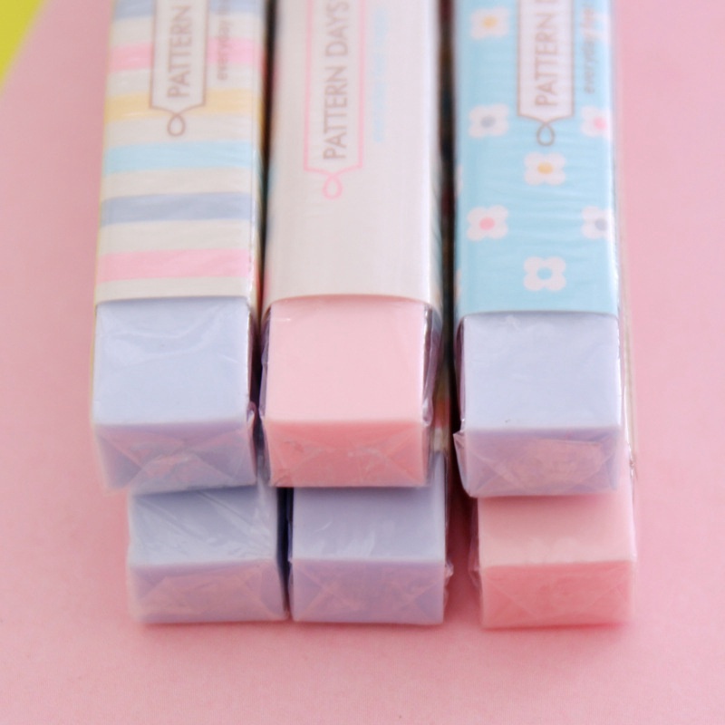 Gôm Tẩy Bút Chì Thanh Dài Hình Chữ Nhật Patern Days/ Pretty Days Dễ Thương