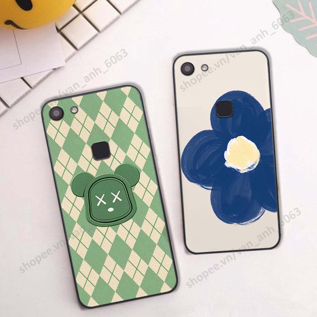 Ốp lưng Vivo V7 / V7 Plus / V7+ in hình hoa, gấu rich bear nghệ thuật, thời trang