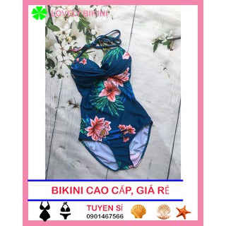 Bikini cúp ngực xoắn hoa hồng