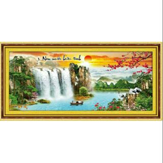 Tranh thêu 3D NON NƯỚC HỮU TÌNH 222989 kích thước :136×61cm