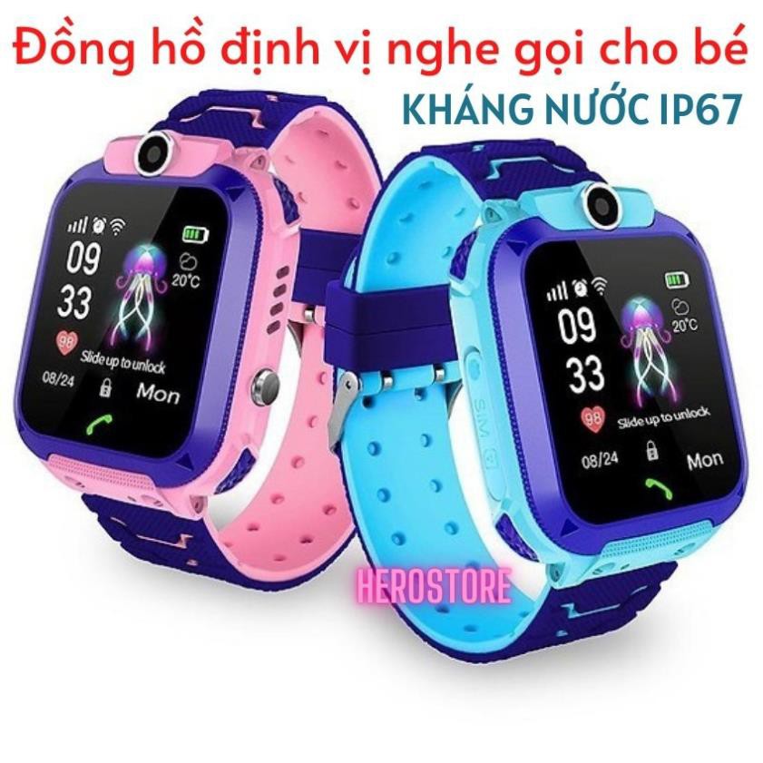 { MẪU MỚI HOT NHẤT 2021} Đồng Hồ Thông Minh Q12 dành cho trẻ em, Chống nước IP67,  Định Vị LBS, Gọi SOS khẩn cấp