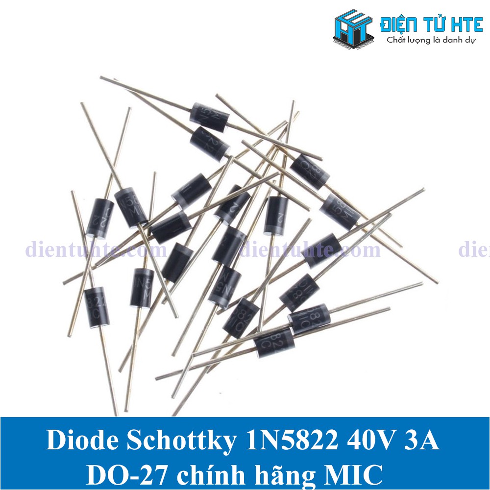 Gói 10 con Diode Schottky 40V 3A 1N5822 Cắm DO-27 chính hãng MIC [HTE Quy Nhơn CN2]