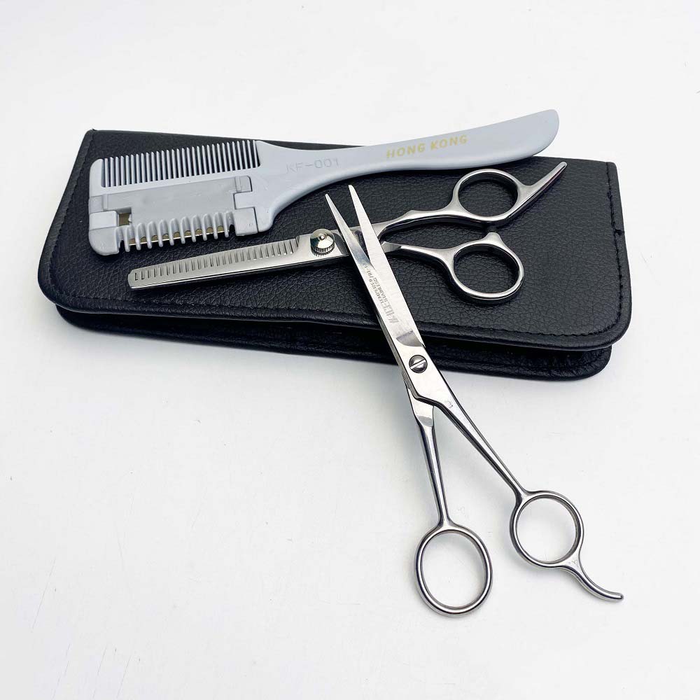 Bộ kéo cắt tóc & tỉa tóc + lược tỉa tóc kẹp dao cạo
